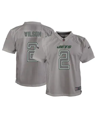 Big Boys Nike Zach Wilson Gray New York Jets Atmosphere Game Jersey