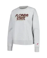 Women's League Collegiate Wear Ash Florida State Seminoles Boxy Pullover Sweatshirt