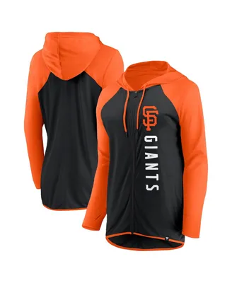 Women's Fanatics Black, Orange San Francisco Giants Forever Fan Full-Zip Hoodie Jacket