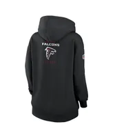 Women's Nike Black Atlanta Falcons 2023 Sideline Club Fleece Pullover Hoodie