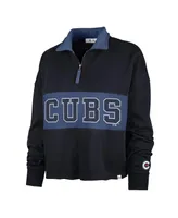 Women's '47 Brand Navy Chicago Cubs City Connect Bae Remi Quarter-Zip Jacket