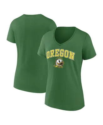 Women's Fanatics Green Oregon Ducks Evergreen Campus V-Neck T-shirt