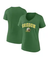 Women's Fanatics Green Oregon Ducks Evergreen Campus V-Neck T-shirt