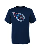 Big Boys Navy Tennessee Titans Primary Logo T-shirt