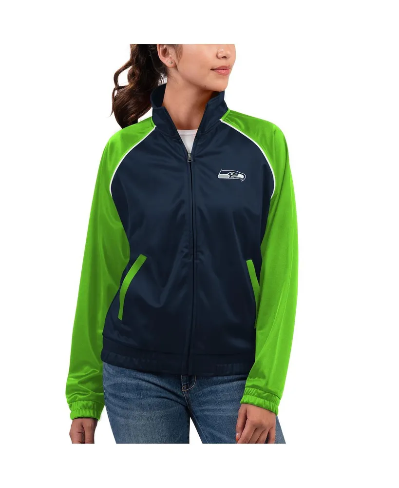 G-iii 4her By Carl Banks Women's G-iii 4Her by Carl Banks Navy Seattle  Seahawks Showup Fashion Dolman Full-Zip Track Jacket