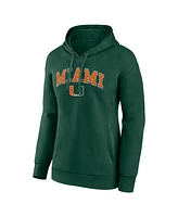 Women's Fanatics Green Miami Hurricanes Evergreen Campus Pullover Hoodie