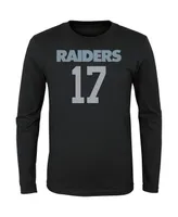 Big Boys Davante Adams Black Las Vegas Raiders Mainliner Player Name and Number Long Sleeve T-shirt