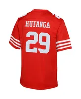Big Boys Nike Talanoa Hufanga Scarlet San Francisco 49ers Game Jersey