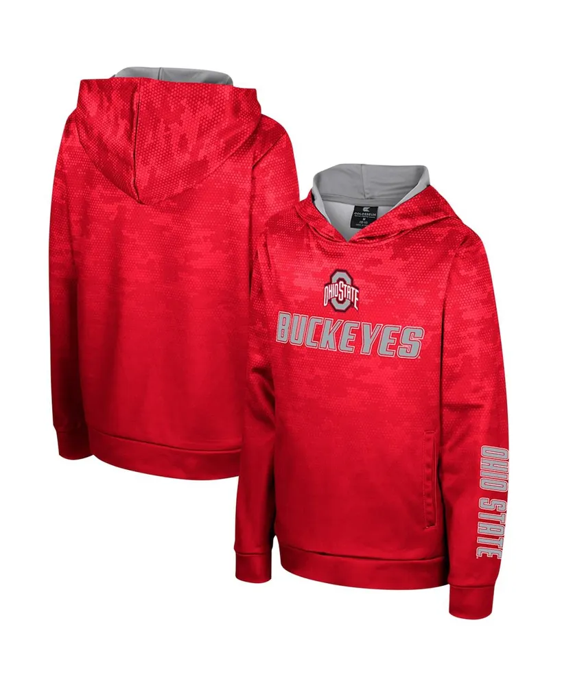 Big Boys Colosseum Scarlet Ohio State Buckeyes High Voltage Pullover Hoodie