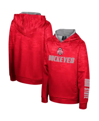 Big Boys Colosseum Scarlet Ohio State Buckeyes High Voltage Pullover Hoodie