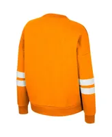 Women's Colosseum Tennessee Orange Distressed Volunteers Perfect Date Notch Neck Pullover Sweatshirt