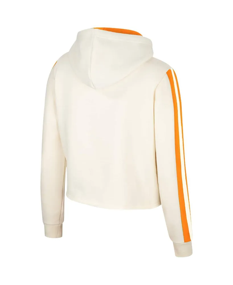 Women's Colosseum Cream Tennessee Volunteers Perfect Date Cropped Pullover Hoodie