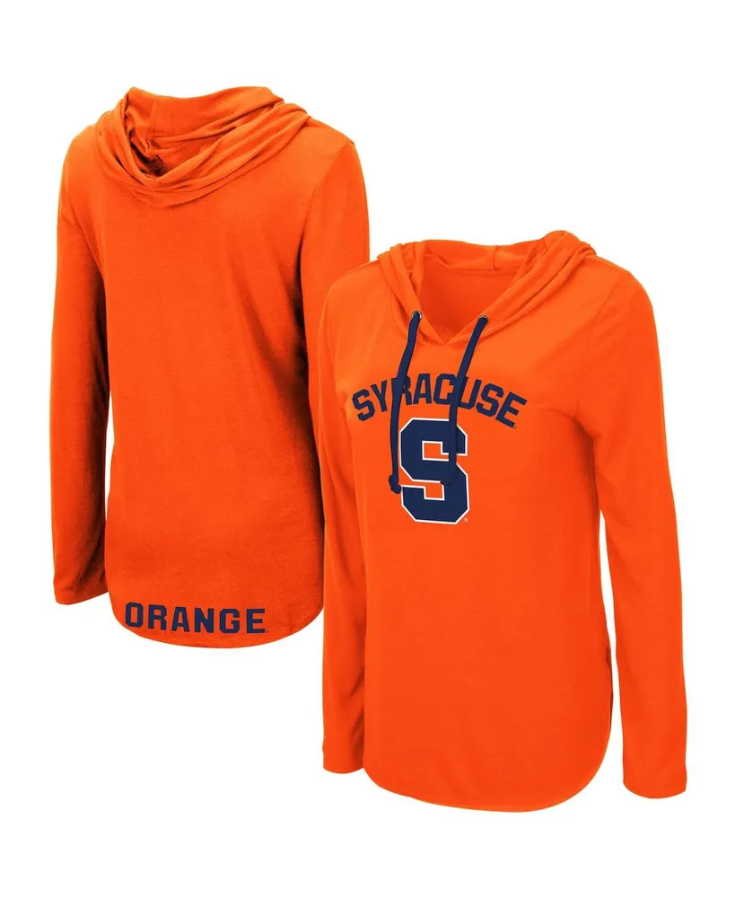 Women's Colosseum Orange Syracuse My Lover Lightweight Hooded Long Sleeve T-shirt