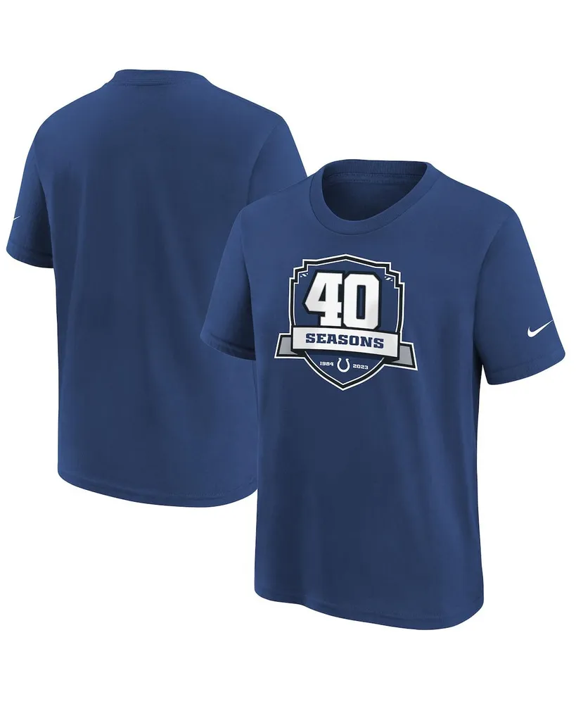 Big Boys Nike Blue Indianapolis Colts 40th Anniversary T-shirt