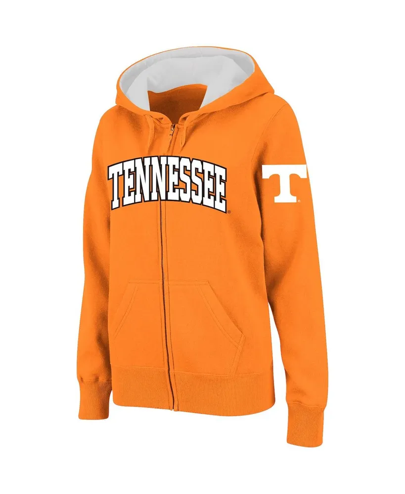 Women's Stadium Athletic Tennessee Orange Volunteers Arched Name Full-Zip Hoodie