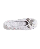 Isotoner Embroidered Terry Ballerina Slipper, Online Only