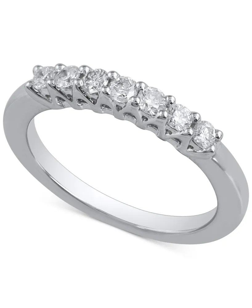 Diamond Seven Stone Band (1/3 ct. t.w.) in 14k White Gold