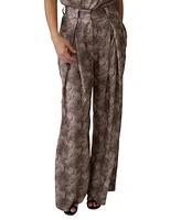 Adrienne Landau Women's Printed High-Rise Pants