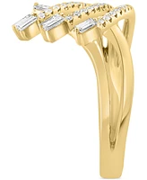 Effy Diamond Round & Baguette Openwork Crossover Ring (1/3 ct. t.w.) in 14k Gold