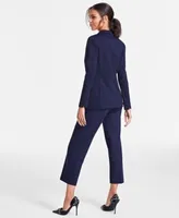 Bar Iii Womens Notch Collar Single Button Blazer Scoop Neck Camisole Tie Front Capri Pants Created For Macys