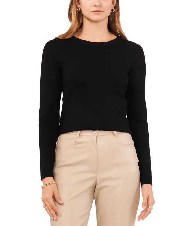 Vince Camuto Women's Drop-Shoulder Short-Sleeve Sweater