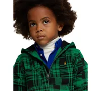 Polo Ralph Lauren Toddler and Little Boys Plaid Fleece Full-Zip Hoodie