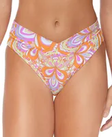 Raisins Juniors' Selina Printed V-Waist Bikini Bottoms