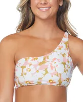 Raisins Juniors' Shine On Printed One-Shoulder Bikini Top