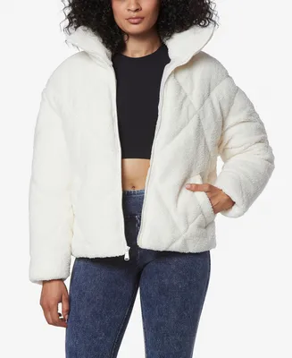 Andrew Marc Sport Women's Faux Fur Quilted Puffer Jacket