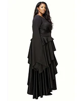 Plus Zeta Ruffled Drama Dress