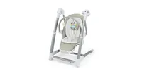 Baby Folding High Chair with 8 Adjustable Heights and 5 Recline Backrest