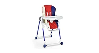 Baby High Chair Foldable Feeding Chair with 4 Lockable Wheels