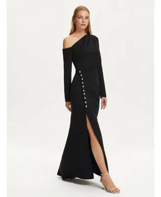 Women's Studded Asymmetric Dress