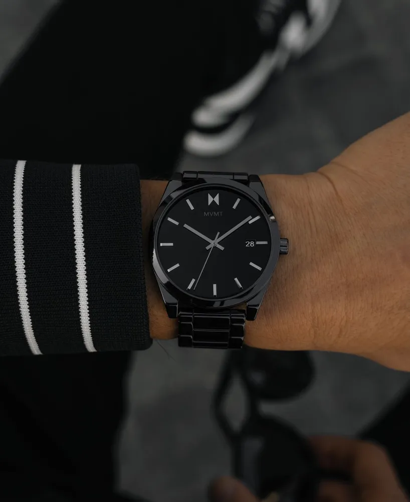 Mvmt Men's Element Ceramic Black Bracelet Watch, 43mm