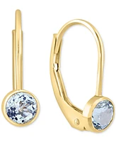 Effy Blue Topaz Leverback Drop Earrings (5/8 ct. t.w.) in 14k Gold