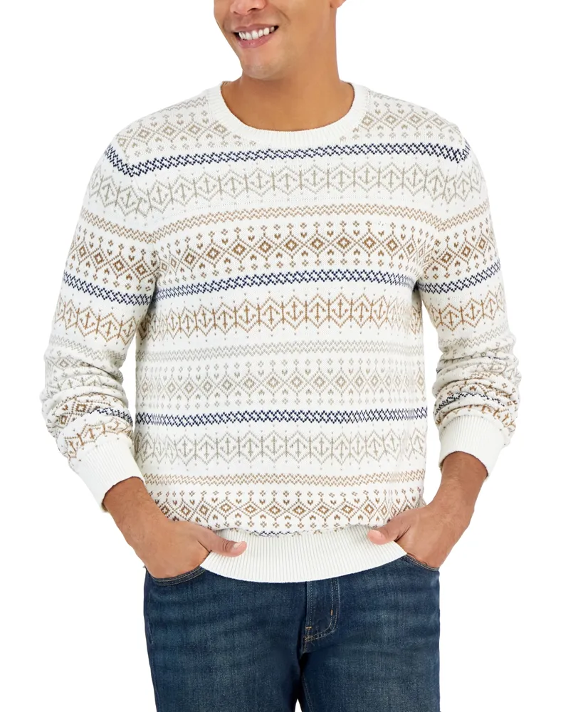 Nautica Men's Fair Isle Crewneck Sweater