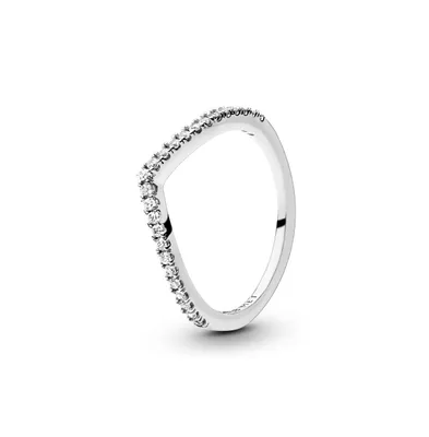 Pandora Cubic Zirconia Timeless Sparkling Wishbone Ring