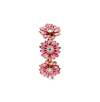 Pandora Cubic Zirconia Moments Pink Daisy Flower Trio Ring