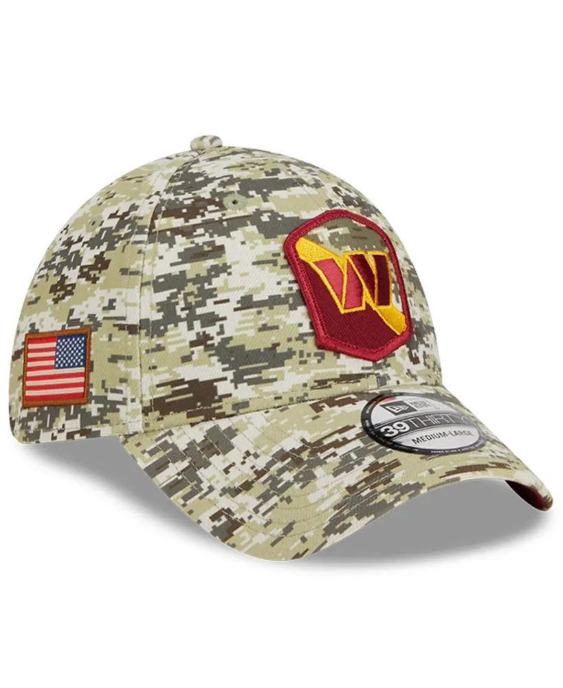 Men's New Era Camo Washington Commanders 2023 Salute To Service 39THIRTY Flex Hat