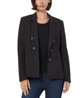 Jones New York Women's Collection Compression Faux Double Breasted Jacket