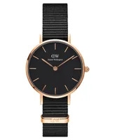 Daniel Wellington Women's Petite Cornwall Black Polyester Watch 28mm