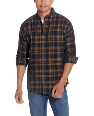 Weatherproof Vintage Men's Plaid Corduroy Shirt