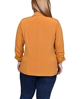Ny Collection Plus 3/4 Sleeve Knit Ottoman Jacket