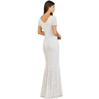 Lara Women's Cap Sleeve Beaded Wedding Gown