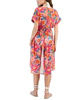 Miken Women's Printed Tulip-Hem Beach Cover-Up, Created for Macy's