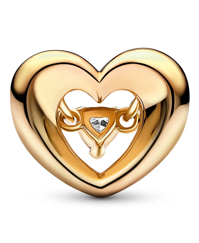 Pandora Cubic Zirconia Radiant Heart Floating Stone Charm
