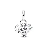 Pandora Mixed Stone Four Leaf Clover, Heart and Horseshoe Triple Dangle Charm