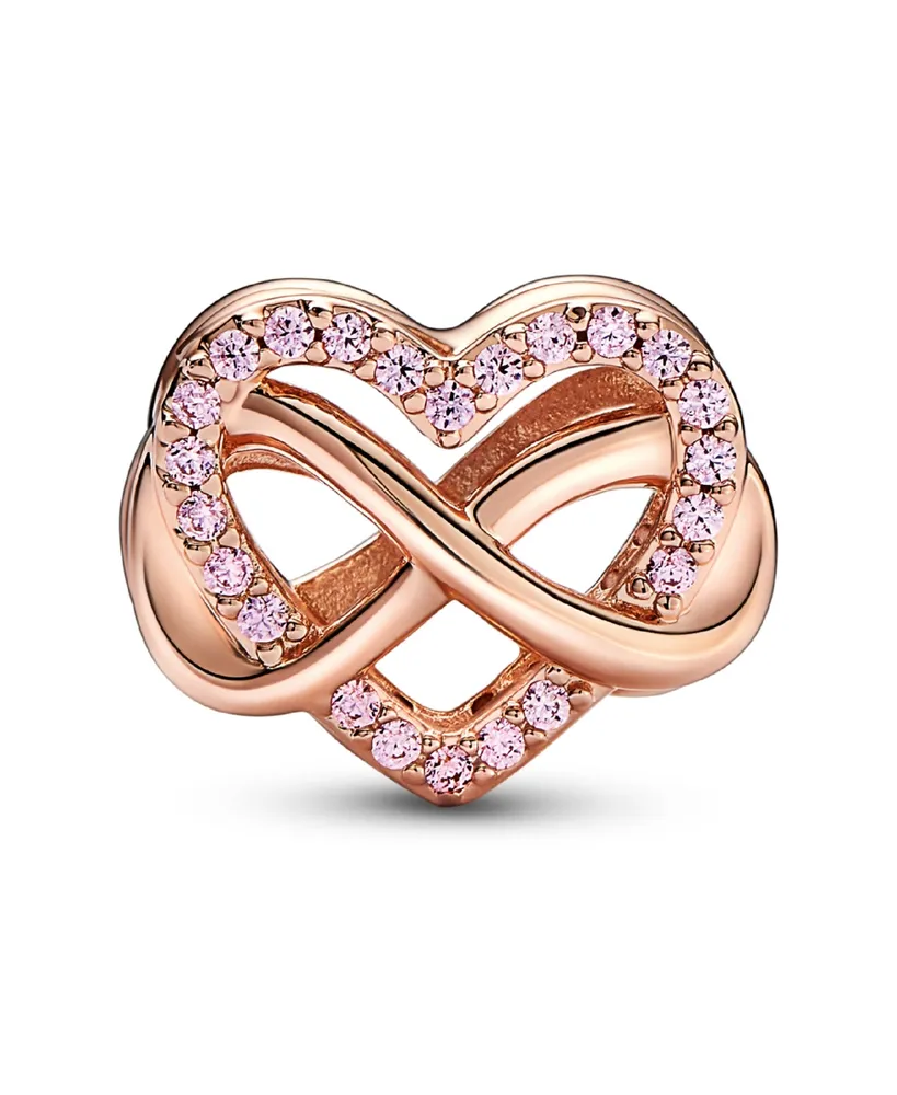 Pandora Cubic Zirconia Family Infinity Pink Heart Charm
