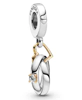Pandora Sterling Silver Two-Tone Wedding Rings Dangle Charm