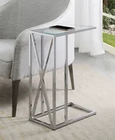 Convenience Concepts 15.75" Oxford Glass C End Table